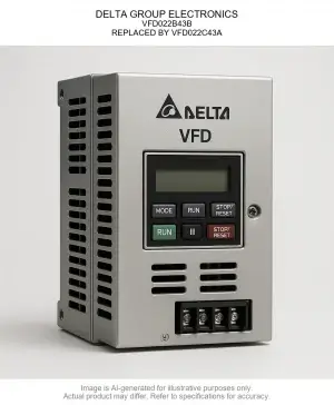 DELTA GROUP ELECTRONICS; Variable Frequency Drive022B43B; REPLACED BY Variable Frequency Drive022C43A