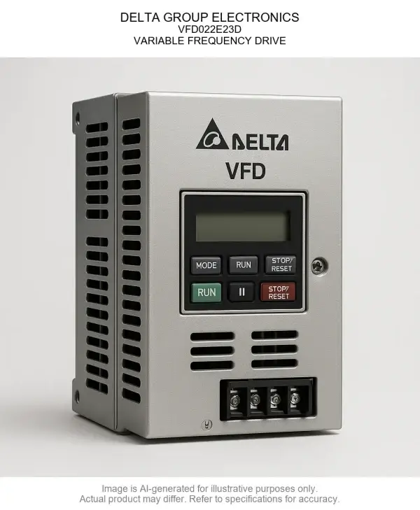 VFD022E23D.webp DELTA GROUP ELECTRONICS; Variable Frequency Drive022E23D; VARIABLE FREQUENCY DRIVE