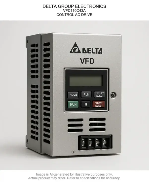 VFD110C43A.webp DELTA GROUP ELECTRONICS; Variable Frequency Drive110C43A; CONTROL AC DRIVE