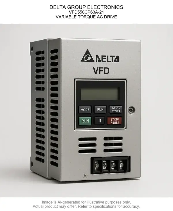VFD550CP63A-21.webp DELTA GROUP ELECTRONICS; Variable Frequency Drive550CP63A-21; VARIABLE TORQUE AC DRIVE
