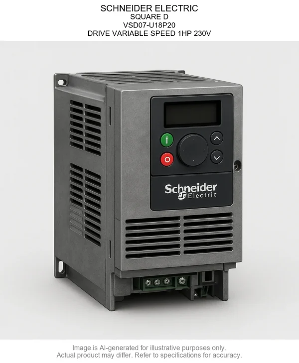 SCHNEIDER ELECTRIC; SQUARE D; Variable Speed Drive07-U18P20; DRIVE VARIABLE SPEED 1HP 230V