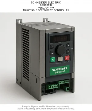 SCHNEIDER ELECTRIC; SQUARE D; Variable Speed Drive07U41N40; ADJUSTABLE SPEED DRIVE CONTROLLER