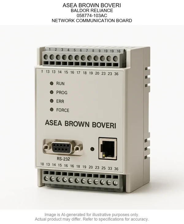 ASEA BROWN BOVERI; BALDOR RELIANCE; 058774-103AC; NETWORK COMMUNICATION BOARD