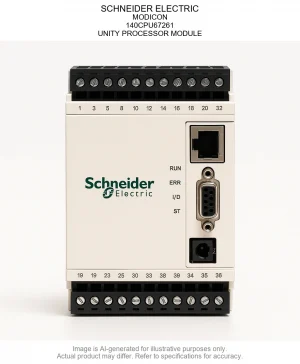 SCHNEIDER ELECTRIC; MODICON; 140CPU67261; UNITY PROCESSOR MODULE
