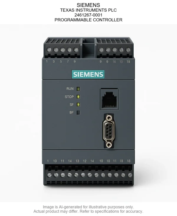 SIEMENS; TEXAS INSTRUMENTS PLC; 2461267-0001; PROGRAMMABLE CONTROLLER