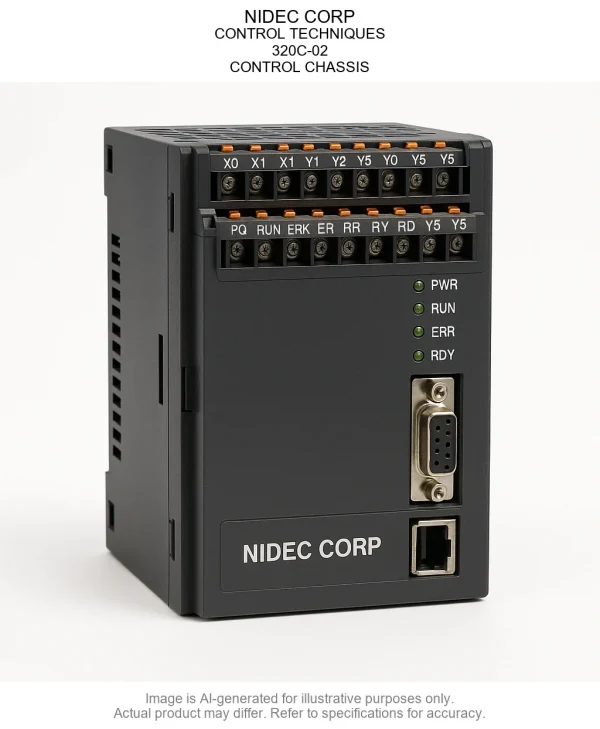 320C-02.webp NIDEC CORP; CONTROL TECHNIQUES; 320C-02; CONTROL CHASSIS