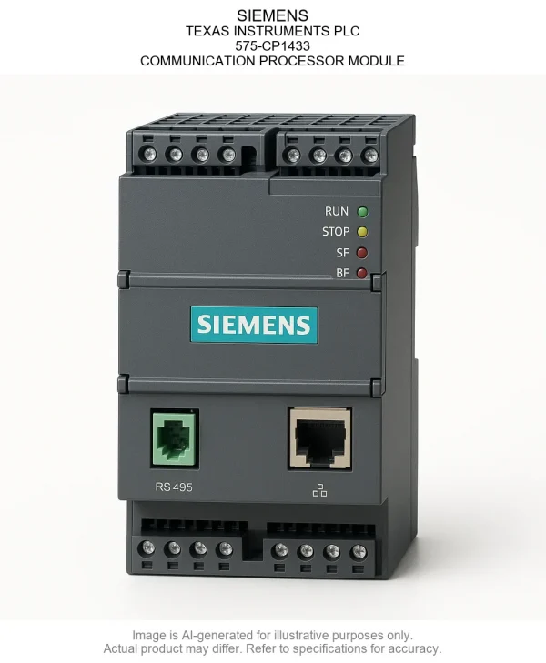 575-CP1433.webp SIEMENS; TEXAS INSTRUMENTS PLC; 575-CP1433; COMMUNICATION PROCESSOR MODULE