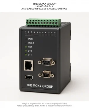THE MOXA GROUP; UC-3101-T-AP-LX; ARM-BASED WIRELESS-ENABLED DIN-RAIL
