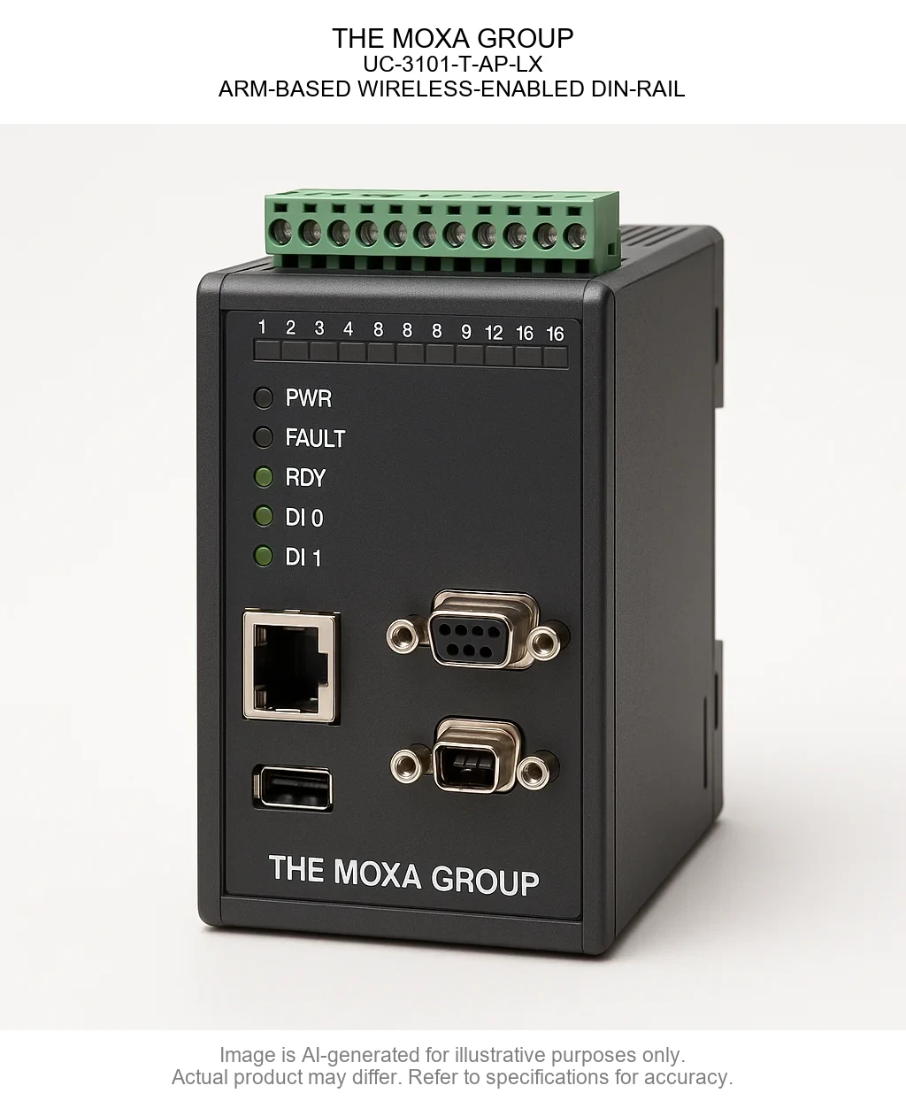 THE MOXA GROUP; UC-3101-T-AP-LX; ARM-BASED WIRELESS-ENABLED DIN-RAIL