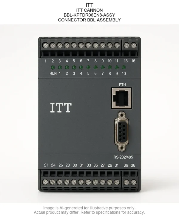 BBL-KPTDR06EN8-ASSY.webp ITT; ITT CANNON; BBL-KPTDR06EN8-ASSY; CONNECTOR BBL ASSEMBLY