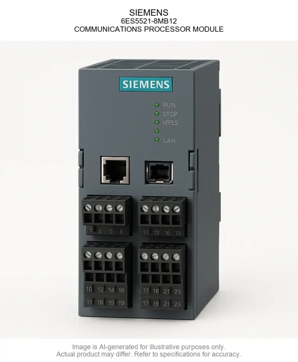 SIEMENS; 6ES5521-8MB12; COMMUNICATIONS PROCESSOR MODULE