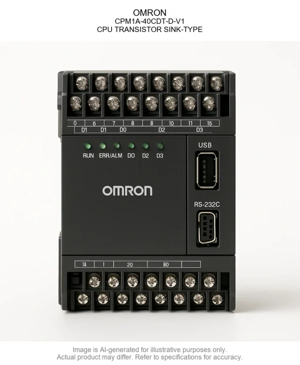 OMRON; CPM1A-40CDT-D-V1; CPU TRANSISTOR SINK-TYPE