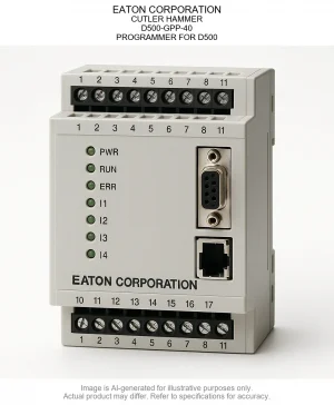 EATON CORPORATION; CUTLER HAMMER; D500-GPP-40; PROGRAMMER FOR D500
