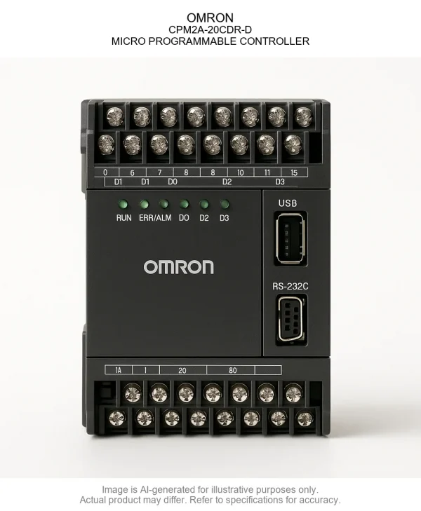 OMRON; CPM2A-20CDR-D; MICRO PROGRAMMABLE CONTROLLER