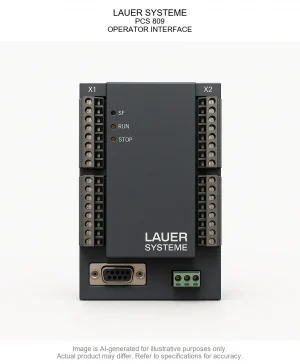 LAUER SYSTEME; PCS 809; OPERATOR INTERFACE