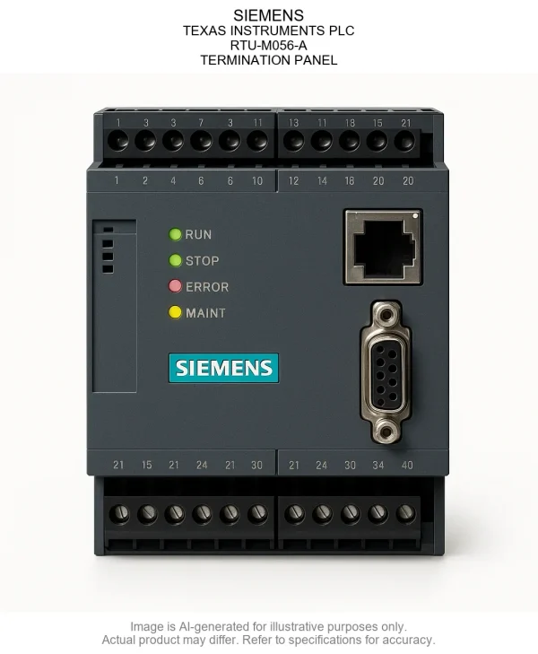 SIEMENS; TEXAS INSTRUMENTS PLC; RTU-M056-A; TERMINATION PANEL