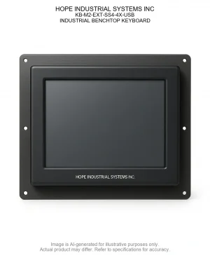HOPE INDUSTRIAL SYSTEMS INC; KB-M2-EXT-SS4-4X-PS2; INDUSTRIAL BENCHTOP KEYBOARD
